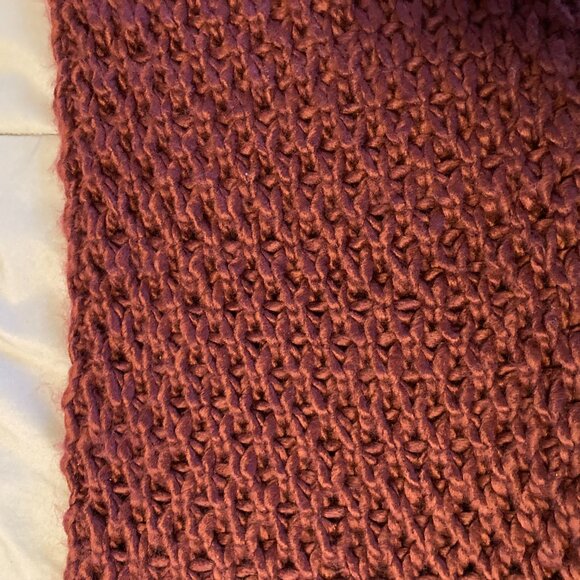 Maroon Winter Knit Infinity Scarf - Picture 4 of 4